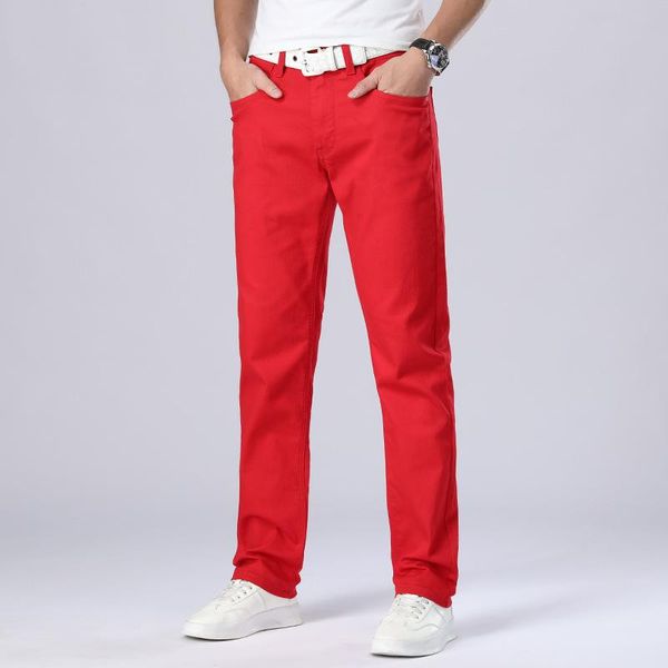men's jeans spring summer men wine red fashion casual boutique business straight denim stretch trousers brand pants, Blue
men's jeans spring summer men wine red fashion casual boutique business straight denim stretch trousers brand pants, Blue