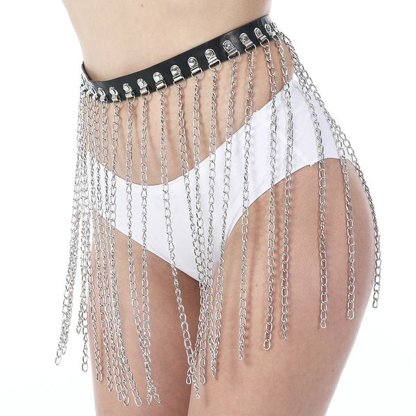 waist leather belt bondage link chain skirt couples flirting harness erotic women adjustable pole dance accessories, Black;white
waist leather belt bondage link chain skirt couples flirting harness erotic women adjustable pole dance accessories, Black;white
