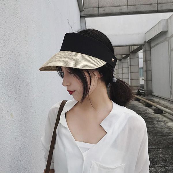 outdoor hats women straw hat sun apparel accessories beach caps girls cute visor with shiny band panama, Black;white
outdoor hats women straw hat sun apparel accessories beach caps girls cute visor with shiny band panama, Black;white