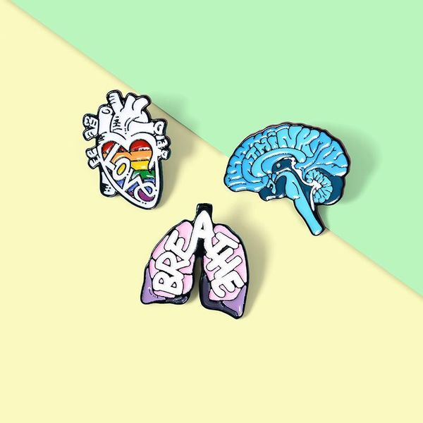 pins, brooches creative blue brain, rainbow heart, breathing lung enamel pin lapel pins badge brooch, Gray
pins, brooches creative blue brain, rainbow heart, breathing lung enamel pin lapel pins badge brooch, Gray