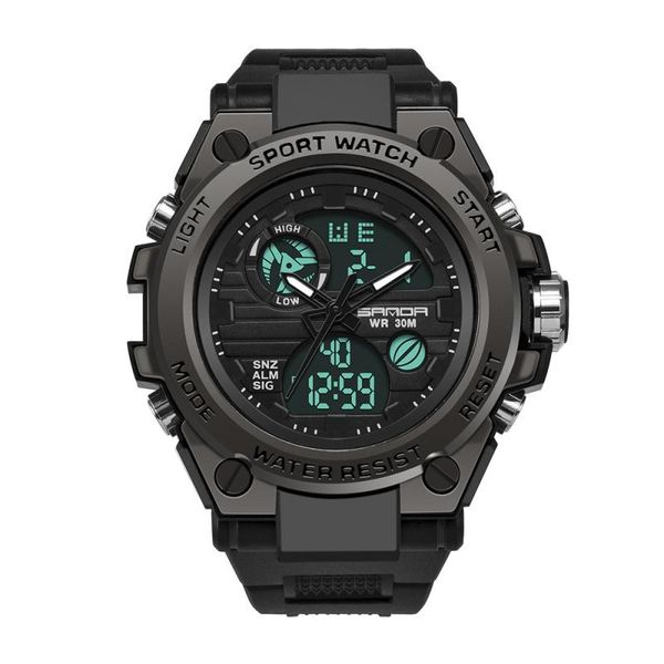 men sport watch dual display quartz led digital clock waterproof silicone strap military wristwatch relogio masculino wristwatches, Slivery;brown
men sport watch dual display quartz led digital clock waterproof silicone strap military wristwatch relogio masculino wristwatches, Slivery;brown