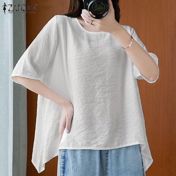 women's blouses & shirts summer cotton linen women retro blouse 2022 casual solid loose tunic female short sleeve blusa femme, White
women's blouses & shirts summer cotton linen women retro blouse 2022 casual solid loose tunic female short sleeve blusa femme, White