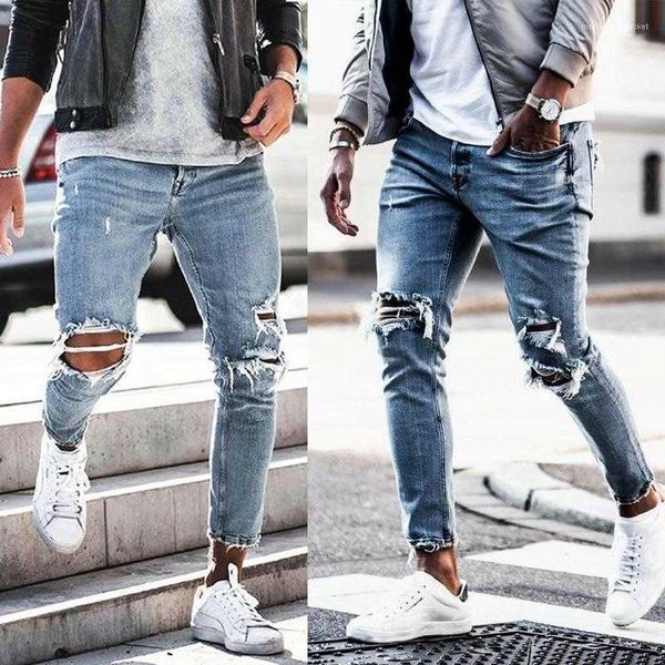 men's jeans ripped denim blue holes hombres street clothing casual long pencil pants mens spring j37m
men's jeans ripped denim blue holes hombres street clothing casual long pencil pants mens spring j37m