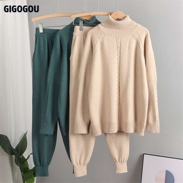 gigogou oversized two piece women knitted tracksuits winter cashmere turtleneck sweater harem pants 2 piece warm set outfits 210925, White
gigogou oversized two piece women knitted tracksuits winter cashmere turtleneck sweater harem pants 2 piece warm set outfits 210925, White