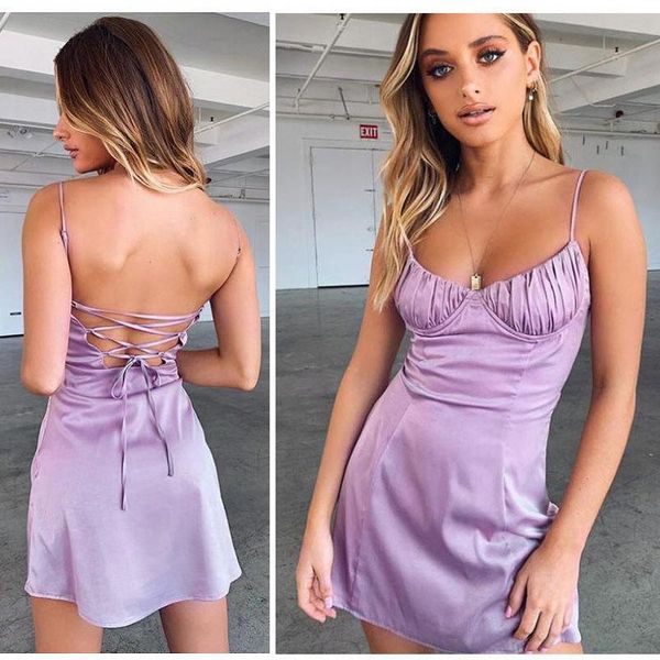 casual dresses elegant satin dress slip backless women summer clothes woman party night sundress off shoulder bandage female, Black;gray
casual dresses elegant satin dress slip backless women summer clothes woman party night sundress off shoulder bandage female, Black;gray