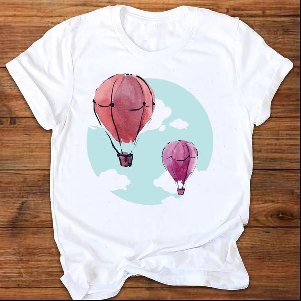 graphic cartoon watercolor travel balloon women t shirts 90s printing print clothes tees female shirt womens, White
graphic cartoon watercolor travel balloon women t shirts 90s printing print clothes tees female shirt womens, White