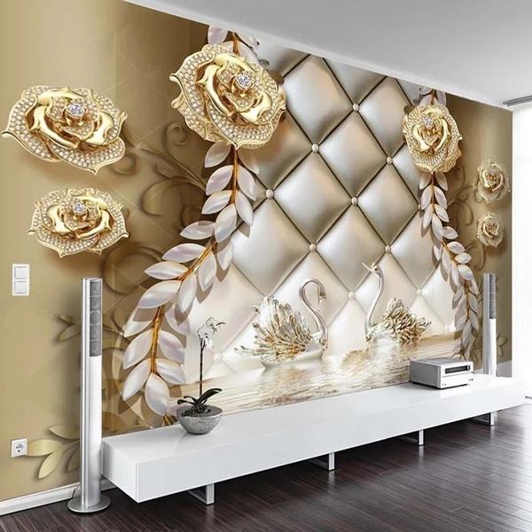 custom po 3d golden soft case jewelry flower art painting modern living room sofa tv background mural self adhesive wallpaper wallpapers
custom po 3d golden soft case jewelry flower art painting modern living room sofa tv background mural self adhesive wallpaper wallpapers