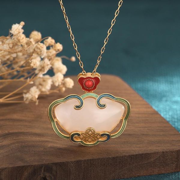pendant necklaces white jade ruyi women necklace natural chalcedony gemstone agate zircon gifts crystal charm jewelry, Silver
pendant necklaces white jade ruyi women necklace natural chalcedony gemstone agate zircon gifts crystal charm jewelry, Silver
