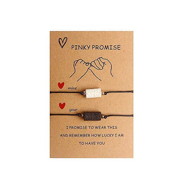 pinky promise charm bracelet for friendship couples 2pcs/set volcanic stone bracelets bead bangles women man lucky jewelry, Golden;silver
pinky promise charm bracelet for friendship couples 2pcs/set volcanic stone bracelets bead bangles women man lucky jewelry, Golden;silver