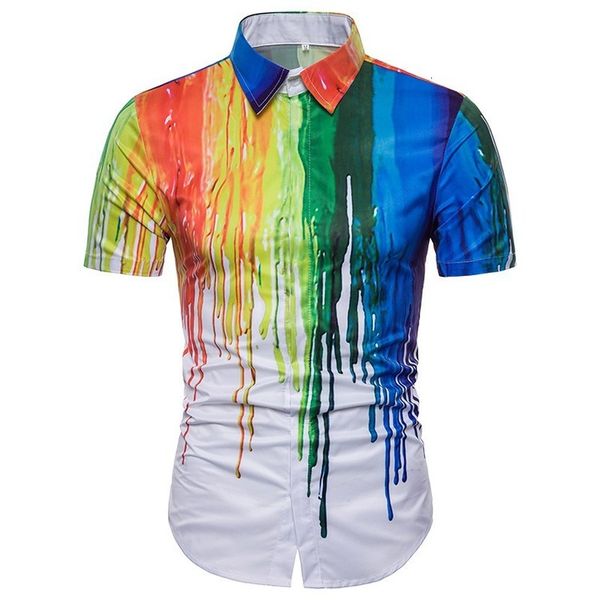 men's casual shirts summer personality 3d splash ink design cardigan short-sleeved lapel large size shirt for men dc118 8hjz, White;black
men's casual shirts summer personality 3d splash ink design cardigan short-sleeved lapel large size shirt for men dc118 8hjz, White;black