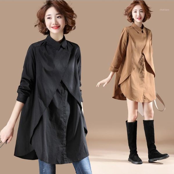 plus size 2021 autumn women shirts full sleeve loose long hong flavor blouse shirt khaki black rh137 women's blouses &, White
plus size 2021 autumn women shirts full sleeve loose long hong flavor blouse shirt khaki black rh137 women's blouses &, White