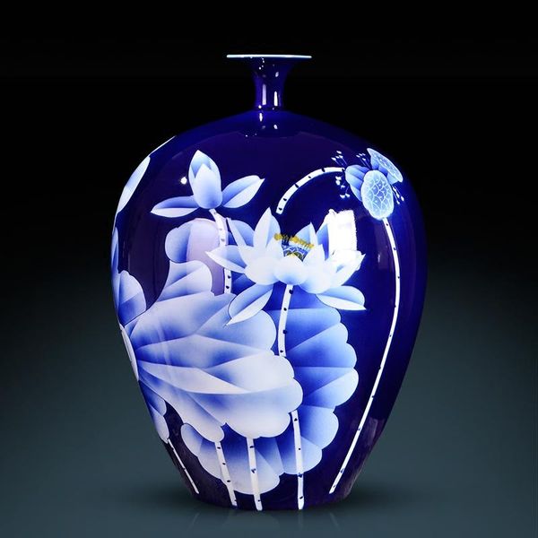 vases jingdezhen ceramic vase blue and white porcelain master hand-painted chinese living room entrance entry decoration
vases jingdezhen ceramic vase blue and white porcelain master hand-painted chinese living room entrance entry decoration
