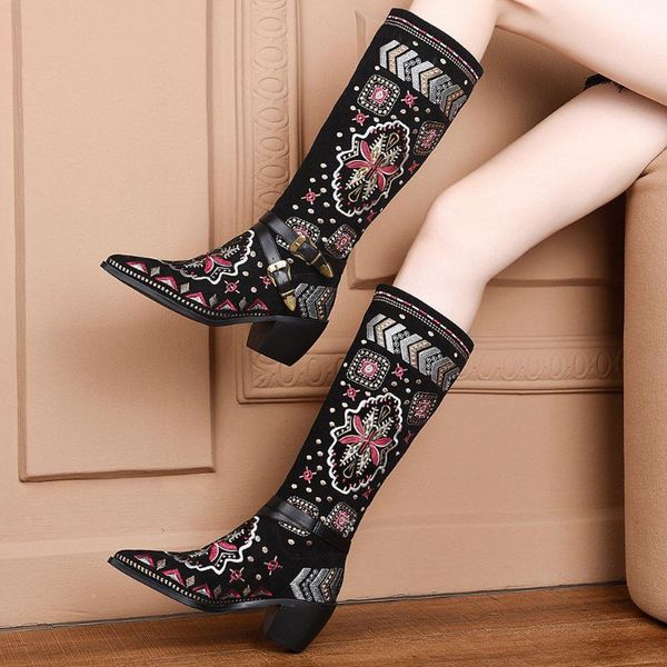 boots gigifox 2021 embroidery big size 46 winter shoes woman female chunky heel equestrian women, Black
boots gigifox 2021 embroidery big size 46 winter shoes woman female chunky heel equestrian women, Black
