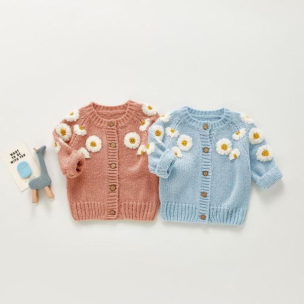 pullover fall toddlers baby girls knitted cardigan sweaters princess infant daisy embroidery long sleeve single-breasted outwear, Blue
pullover fall toddlers baby girls knitted cardigan sweaters princess infant daisy embroidery long sleeve single-breasted outwear, Blue