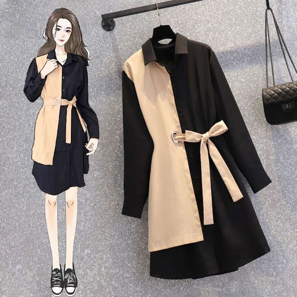 casual dresses dress women clothes large size women's spring fat mm french d e974, Black;gray
casual dresses dress women clothes large size women's spring fat mm french d e974, Black;gray