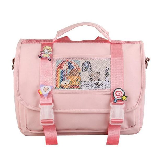 school bags kawaii macaron badge backpacks teenager girls messenger waterproof candy color multi-function horizontal satchels
school bags kawaii macaron badge backpacks teenager girls messenger waterproof candy color multi-function horizontal satchels