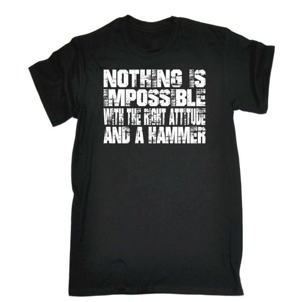 men's t-shirts funny mens t shirts nothing is impossible with the right attitude t-shirt, White;black
men's t-shirts funny mens t shirts nothing is impossible with the right attitude t-shirt, White;black