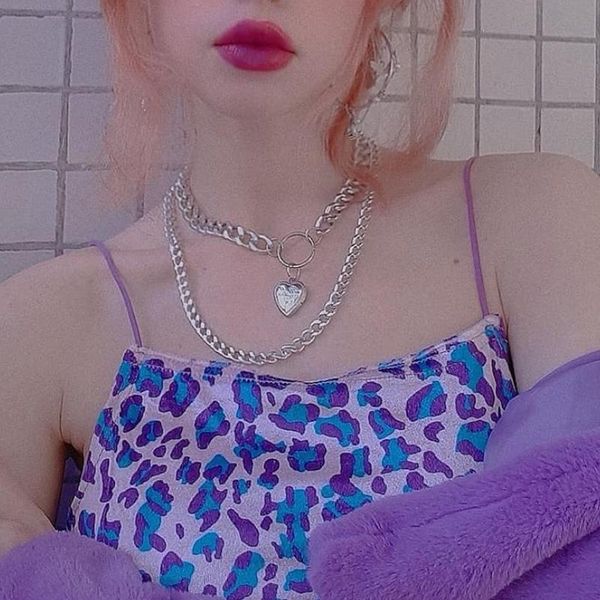 hip hop heart openable choker necklace for women metal charms vintage nostalgic letter jewelry friendship aesthetics pendant necklaces, Silver
hip hop heart openable choker necklace for women metal charms vintage nostalgic letter jewelry friendship aesthetics pendant necklaces, Silver