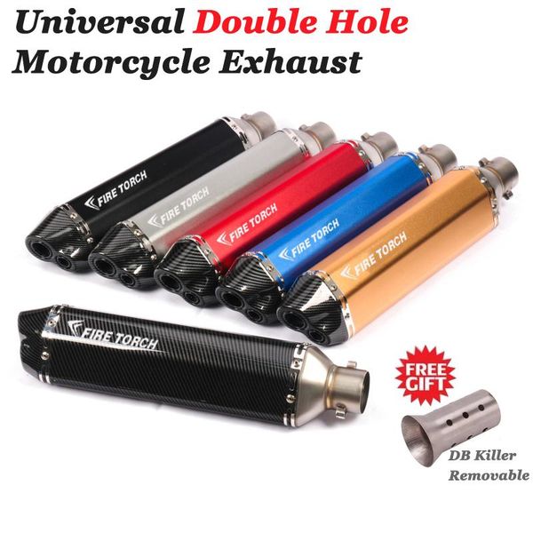 universal motorcycle 51mm exhaust pipe escape modified double hole muffler db killer for r15 cb300r ninja 250 tmax 530 system
universal motorcycle 51mm exhaust pipe escape modified double hole muffler db killer for r15 cb300r ninja 250 tmax 530 system