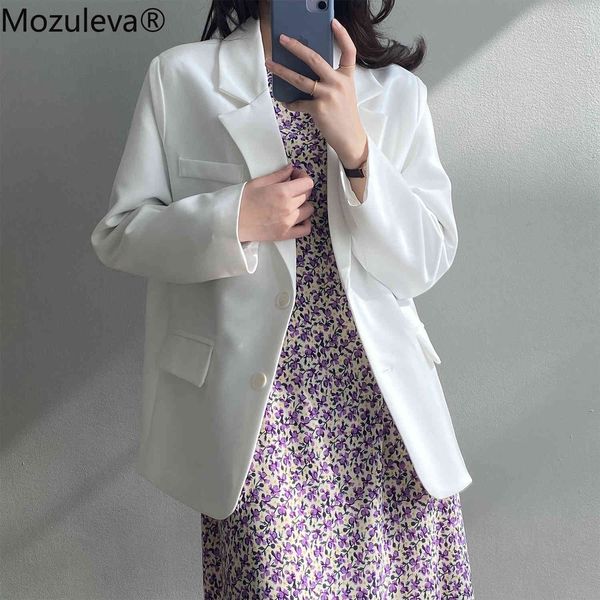notched collar loose women suit blazer spring single-breasted pockets female jacket elegant ladies outwear 210427, White;black
notched collar loose women suit blazer spring single-breasted pockets female jacket elegant ladies outwear 210427, White;black