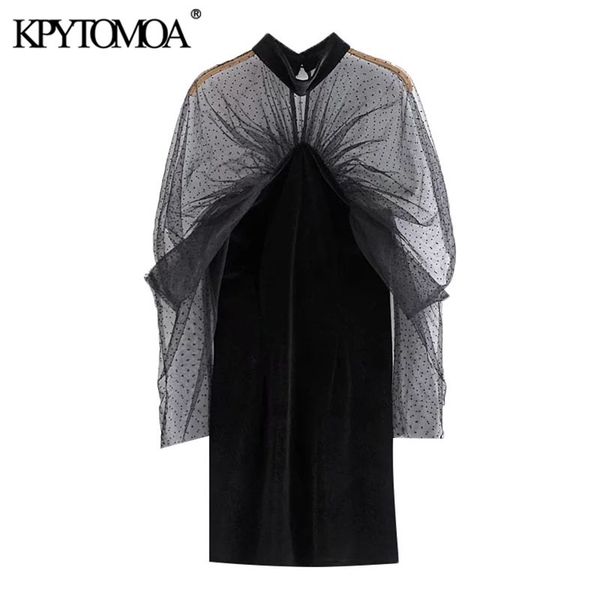 women fashion semi-sheer patchwork velvet mini dress high neck long sleeve female dresses vestidos 210420, White
women fashion semi-sheer patchwork velvet mini dress high neck long sleeve female dresses vestidos 210420, White