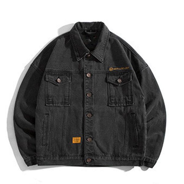 ebaihui autumn denim coat for men korean version trend loose large size jackets european american street brand ins cargo jackets x09037, Black;brown
ebaihui autumn denim coat for men korean version trend loose large size jackets european american street brand ins cargo jackets x09037, Black;brown