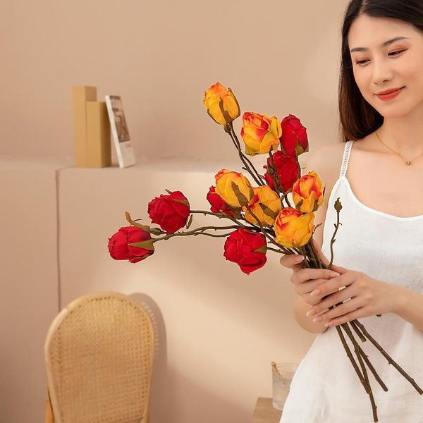 decorative flowers & wreaths 1pc artificial rose fake silk flower bouquet leaf bridal garden home wedding party decoration vintage bride hol
decorative flowers & wreaths 1pc artificial rose fake silk flower bouquet leaf bridal garden home wedding party decoration vintage bride hol