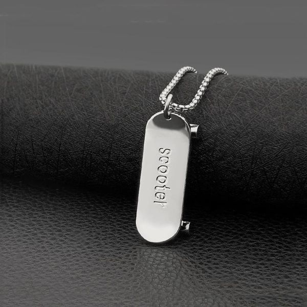 pendant necklaces fashion hip hop punk titanium steel jewelry scooter necklace street couple skating hundred matching ornaments, Silver
pendant necklaces fashion hip hop punk titanium steel jewelry scooter necklace street couple skating hundred matching ornaments, Silver