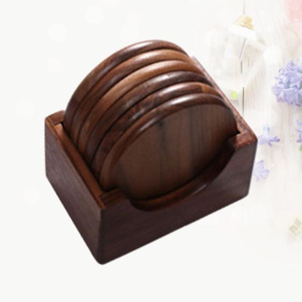 mats & pads 1 set heat insulation table wooden pad tableware black walnut placemats round coasters kitchen accessories with holder for
mats & pads 1 set heat insulation table wooden pad tableware black walnut placemats round coasters kitchen accessories with holder for