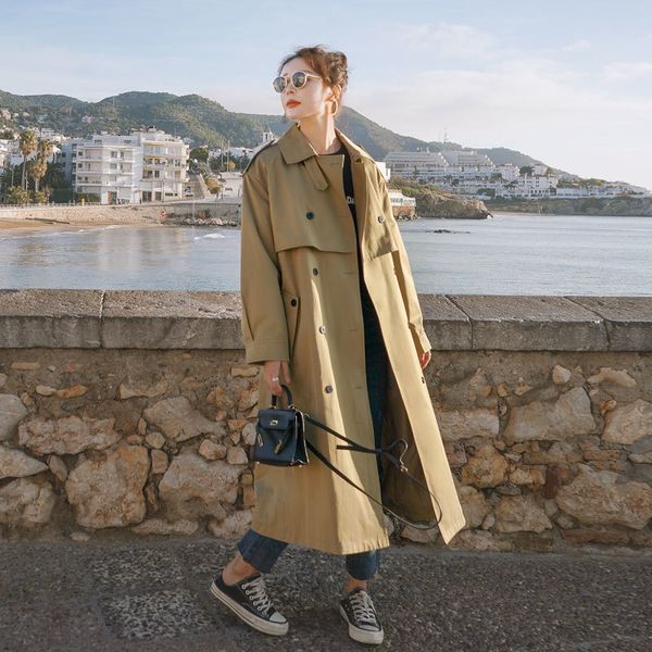 wool Female winter double breasted mid-length with lapel belt jacket trench coat, Black
wool Female winter double breasted mid-length with lapel belt jacket trench coat, Black