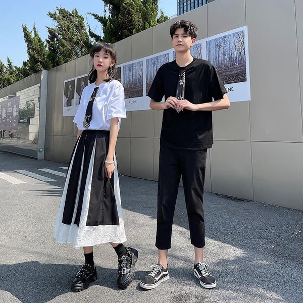2331# real spring/summer 2021 couples wear men's and women's solid color t-shirt clothes clothing, White
2331# real spring/summer 2021 couples wear men's and women's solid color t-shirt clothes clothing, White