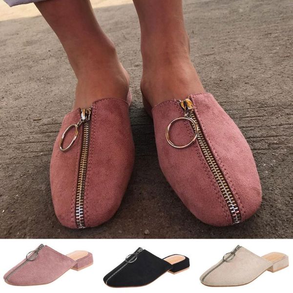 slippers 2021 ladies sandals and casual women's wild zipper square head flat ladies' fashion drop, Black
slippers 2021 ladies sandals and casual women's wild zipper square head flat ladies' fashion drop, Black