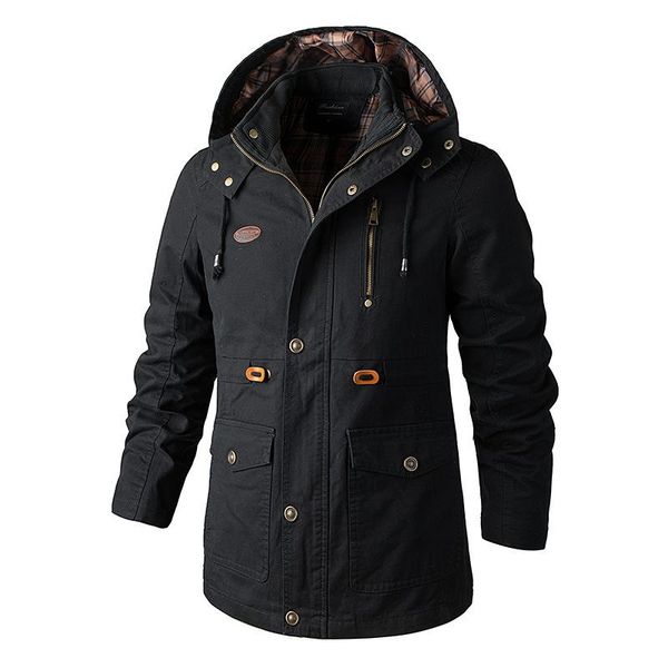 men's jackets men autumn fashion plaid inside solid color outside long sleeve jacket multiple pockets american style trendy hooded coat, Black;brown
men's jackets men autumn fashion plaid inside solid color outside long sleeve jacket multiple pockets american style trendy hooded coat, Black;brown