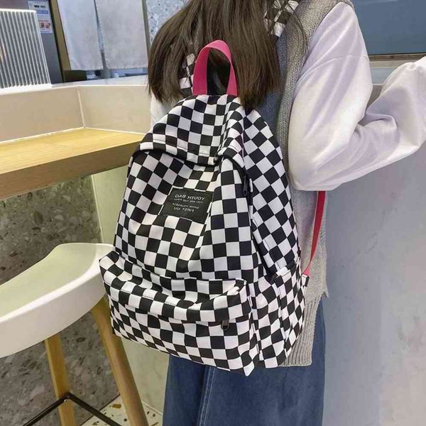 street lattice japanese and korean girls computer backpack university junior high school schoolbag mori department canvas backpack
street lattice japanese and korean girls computer backpack university junior high school schoolbag mori department canvas backpack