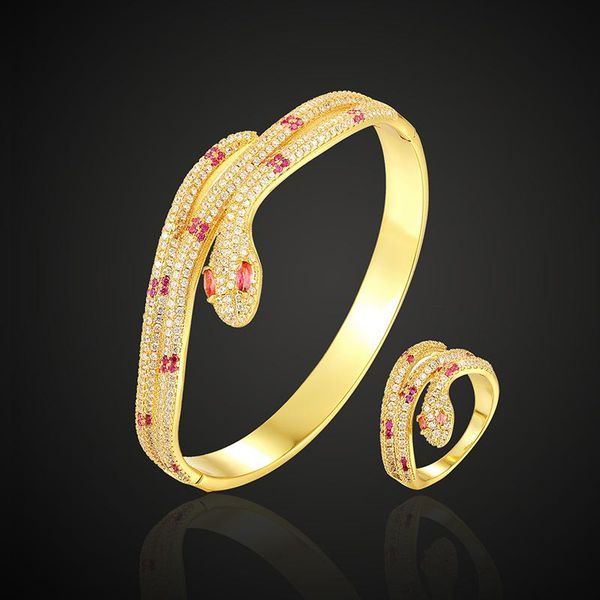 earrings & necklace fateama animal snake classic bangle with ring jewelry set pink stone 3a cubic zircon pave setting bracelet, Silver
earrings & necklace fateama animal snake classic bangle with ring jewelry set pink stone 3a cubic zircon pave setting bracelet, Silver