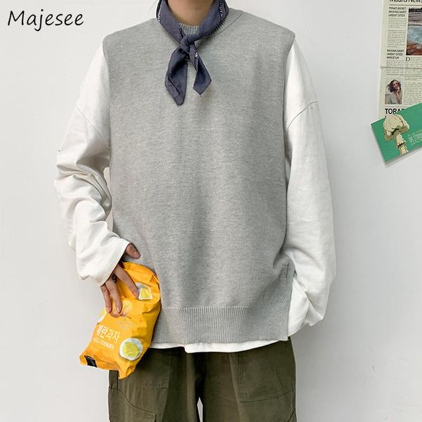 men's vests fashion warm sweater men couples o-neck sleeveless knitwear male retro casual high street loose all match chic outerwear, Black;white
men's vests fashion warm sweater men couples o-neck sleeveless knitwear male retro casual high street loose all match chic outerwear, Black;white