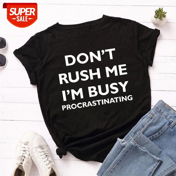 spot yamama european and american women's loose don't rush me i' busy short-sleeved cotton t-shirt #kp9i, White
spot yamama european and american women's loose don't rush me i' busy short-sleeved cotton t-shirt #kp9i, White