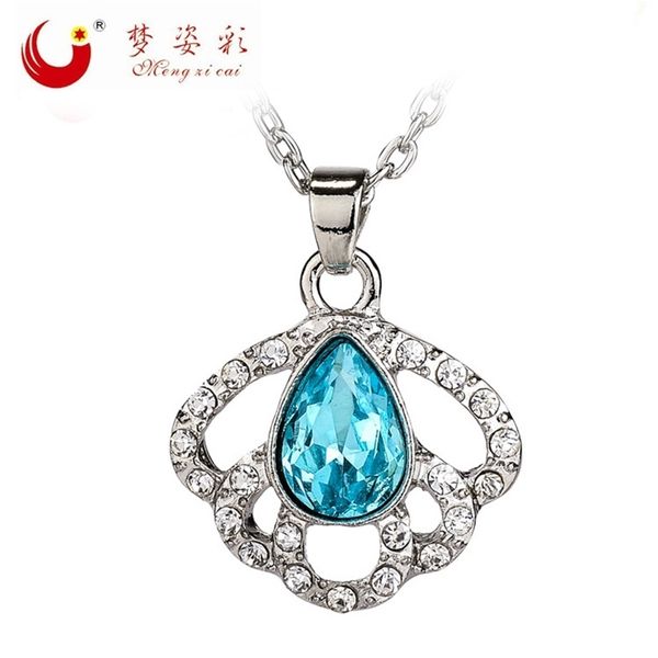 new environmental protection zinc alloy clavicle chain jewelry crystal necklace water drop necklace, Black
new environmental protection zinc alloy clavicle chain jewelry crystal necklace water drop necklace, Black