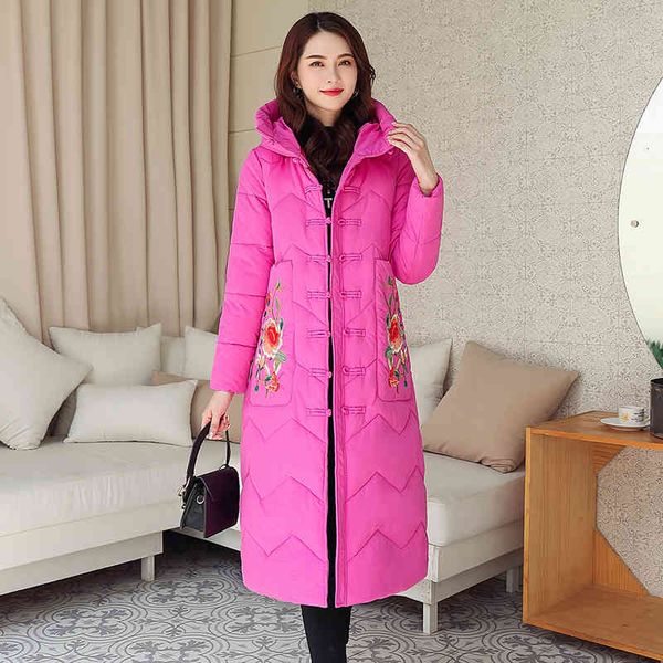 women's jackets winter women hooded parka ethnic style long embroidery down cotton padded coat female warm thick overcoat xskj, Black;brown
women's jackets winter women hooded parka ethnic style long embroidery down cotton padded coat female warm thick overcoat xskj, Black;brown