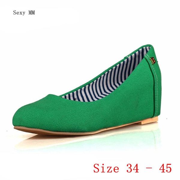 women canvas wedges increased internal heel wedge shoes woman heels pumps plus size 34-40.41.42.43.44.45 dress, Black
women canvas wedges increased internal heel wedge shoes woman heels pumps plus size 34-40.41.42.43.44.45 dress, Black