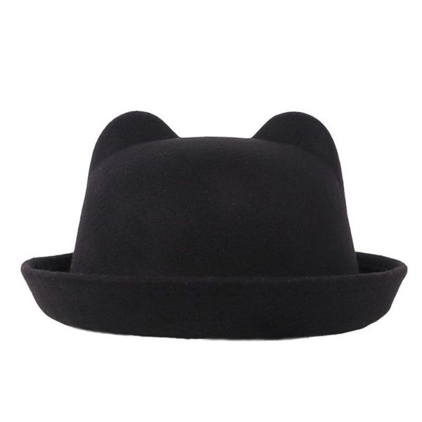 caps & hats autumn and winter versatile basin hat tweed dome curled girl 's solid color cute cat's ear cap boy british retro, Yellow
caps & hats autumn and winter versatile basin hat tweed dome curled girl 's solid color cute cat's ear cap boy british retro, Yellow