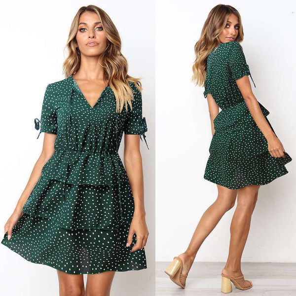 dresses women's bohemian casual beach skirt printed polka dot lace up dress, Black;gray
dresses women's bohemian casual beach skirt printed polka dot lace up dress, Black;gray