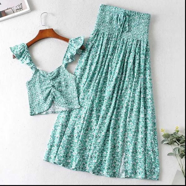 2 piece set ruffle straps womens dress long slit side summer elastic wiast cotton cute, Black;gray
2 piece set ruffle straps womens dress long slit side summer elastic wiast cotton cute, Black;gray