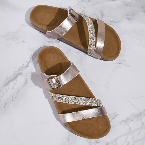 slippers 2021 silver open toe women's sequins leisure drag fashion elastic button beach, Black
slippers 2021 silver open toe women's sequins leisure drag fashion elastic button beach, Black