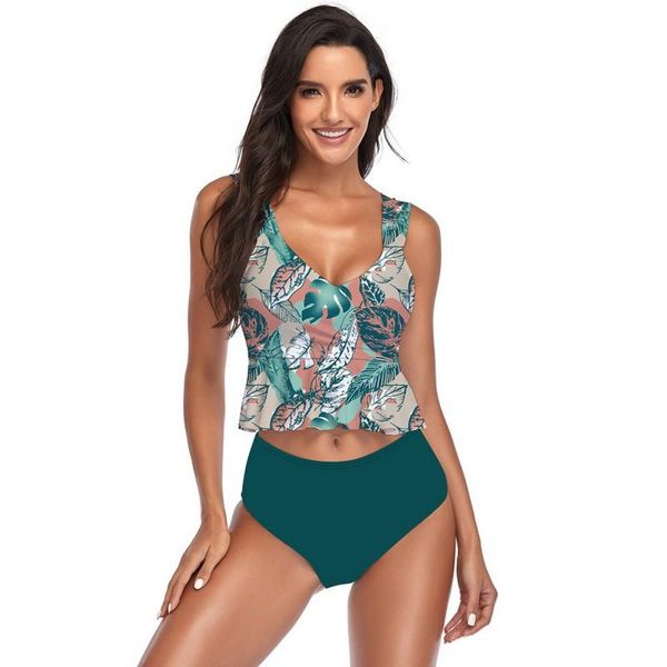 women lace up two pieces swimwear floral print high waist bikini sets swimsuit beach bathing suits two-piece
women lace up two pieces swimwear floral print high waist bikini sets swimsuit beach bathing suits two-piece