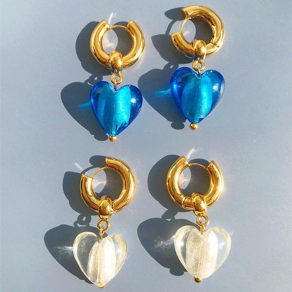 dangle & chandelier aomu retro colorful translucent resin love heart gold color metal circel drop earrings for women girl party travel jewel, Silver
dangle & chandelier aomu retro colorful translucent resin love heart gold color metal circel drop earrings for women girl party travel jewel, Silver