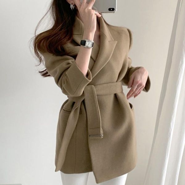 women's jackets autumn winter turn down collar drawstring design fashion elegant double pockets coat korean long sleeve jacket women, Black;brown
women's jackets autumn winter turn down collar drawstring design fashion elegant double pockets coat korean long sleeve jacket women, Black;brown