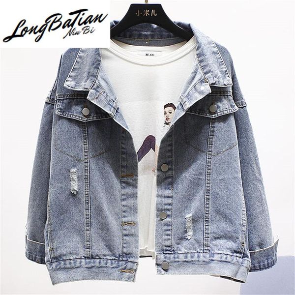 women's jackets harajuku vintage casual denim women 2021 spring korean loose hole jeans jacket ladies outerwear student basic coat, Black;brown
women's jackets harajuku vintage casual denim women 2021 spring korean loose hole jeans jacket ladies outerwear student basic coat, Black;brown