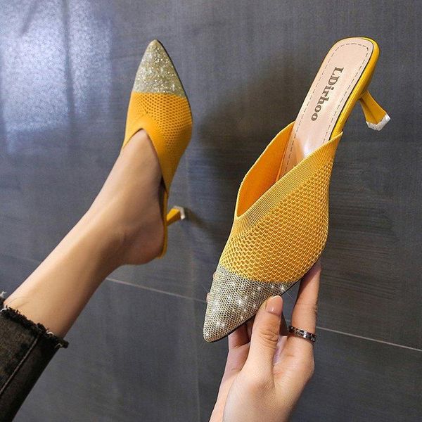 sandals 2021 fashion high heels pointed toe women summer knit glitter woman party shoes luxury designers, Black
sandals 2021 fashion high heels pointed toe women summer knit glitter woman party shoes luxury designers, Black