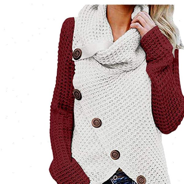 stylish bar women sweaters big button turtleneck knit pullover sweater lady winter knitwear long sleeve regular blouse outerwear, White;black
stylish bar women sweaters big button turtleneck knit pullover sweater lady winter knitwear long sleeve regular blouse outerwear, White;black